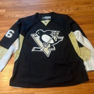 Pittsburgh Penguins, Mario Lemieux 66 NHL hockey black Reebok jersey xxl